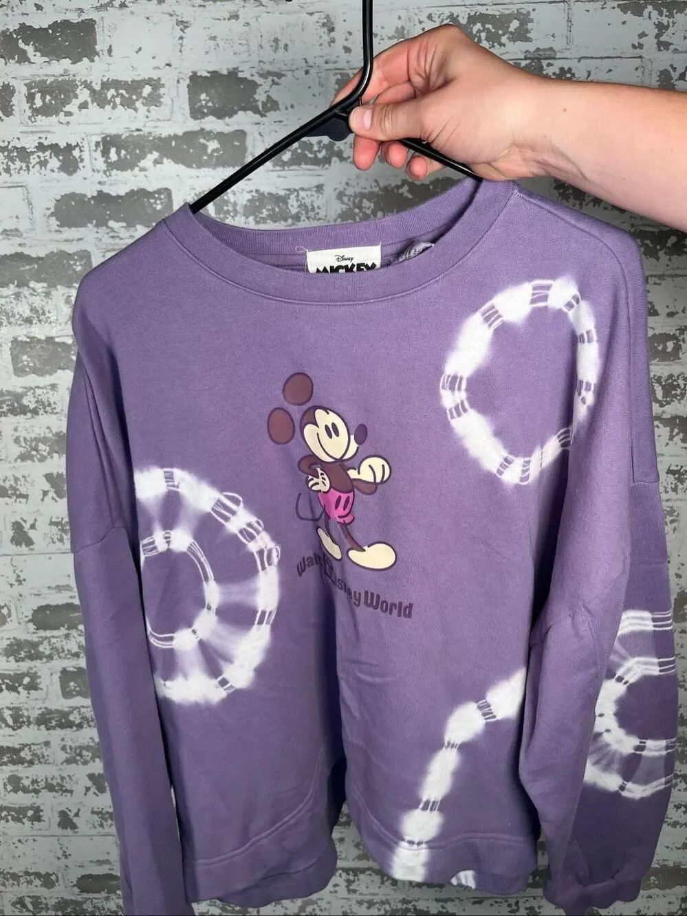 Disney Mickey Mouse | women tie dyed pullover crewneck
